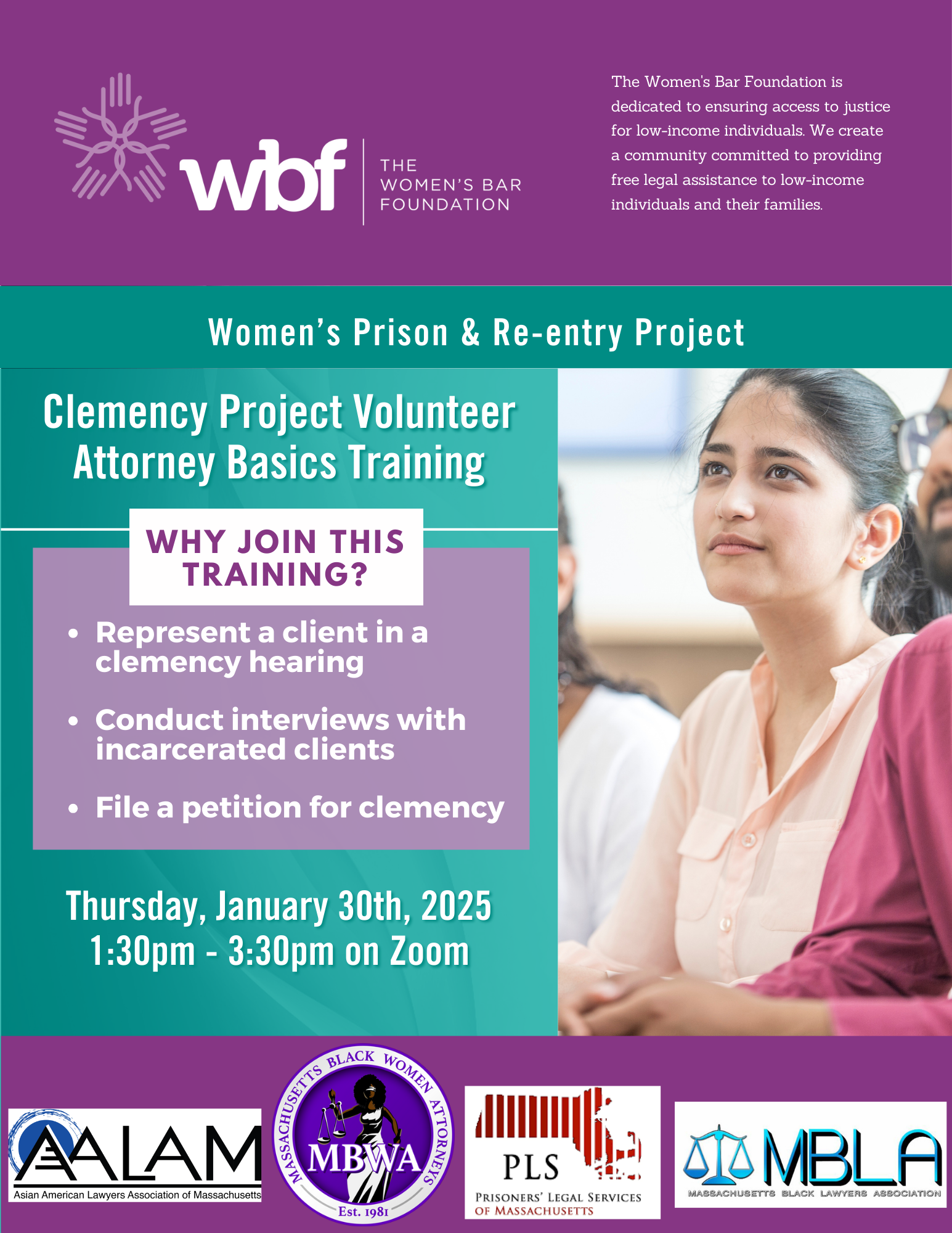 WBF Clemency Training Flyer